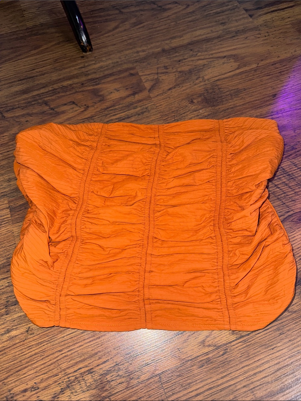 House of Harlow 1960 Orange Ruched Strapless Crop Top 2.R4